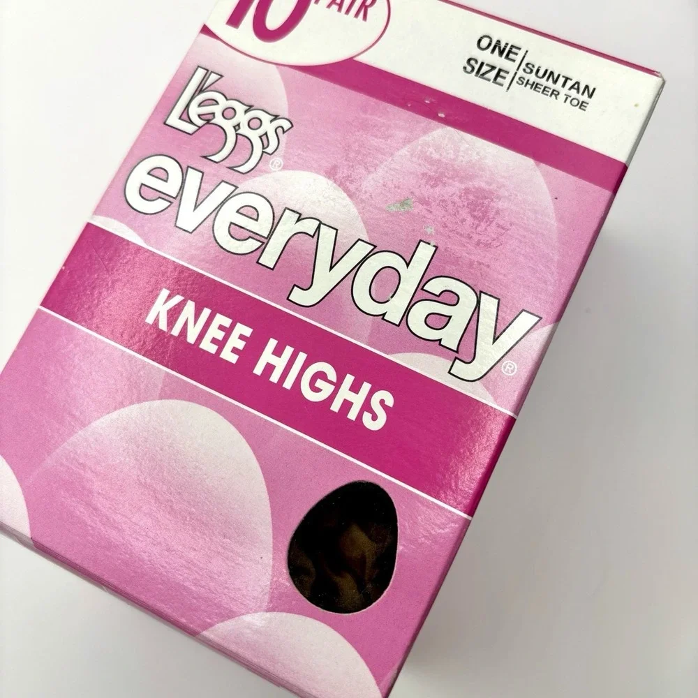 NEW NOS 10-pair Pack L'eggs Everyday Knee Highs Stockings Suntan NIB Career 2009